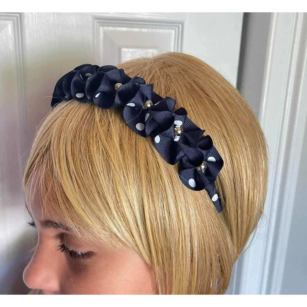 New Headband & band with decorative flowers set for girls
